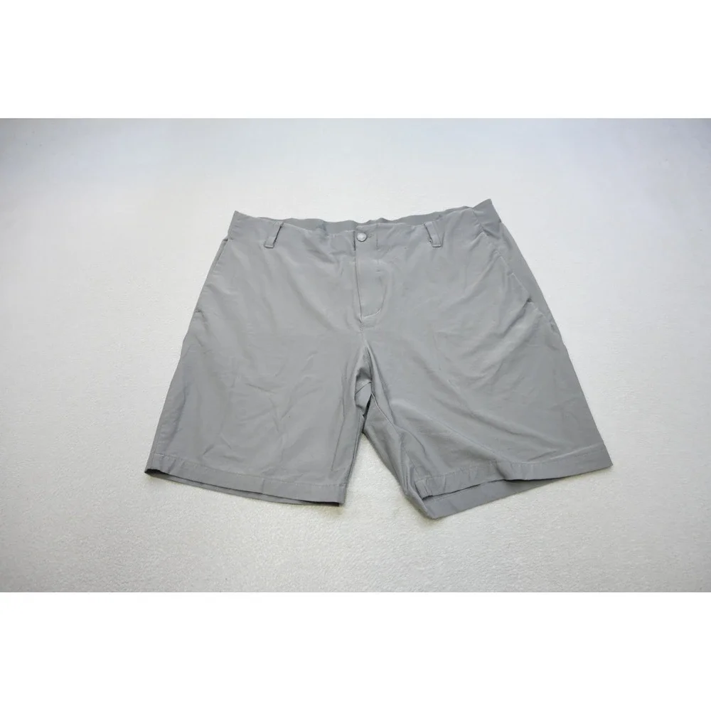 Adidas Golf Shorts Mens 38 Gray 3-Stripe Performance Activewear Excellent‎